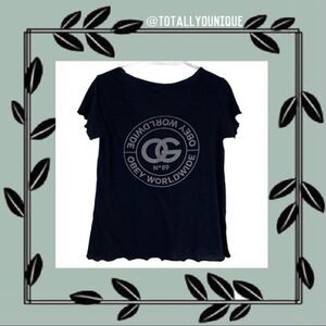 Obey Graphic Tee Shirt Black